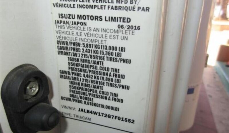 
								Unidad de refrigeración ISUZU NPR 2016 full									